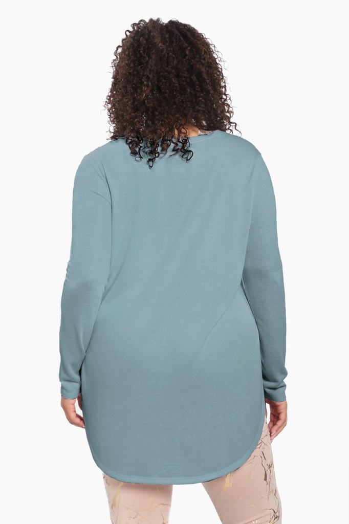 LONG SLEEVE TOP W/SIDE SLITS