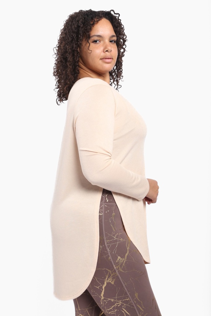 LONG SLEEVE TOP W/SIDE SLITS