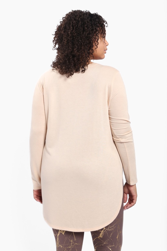 LONG SLEEVE TOP W/SIDE SLITS