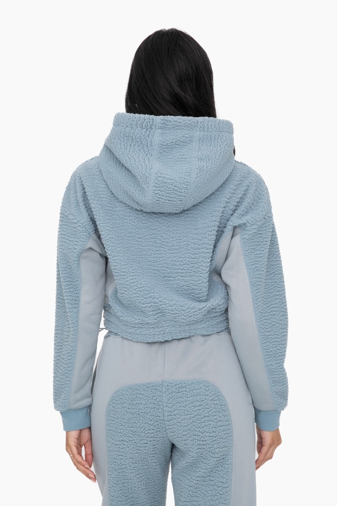 BOXY SHERPA PULLOVER HOODIE