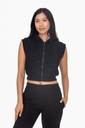 FLEECE CROPPED HOODIE VEST