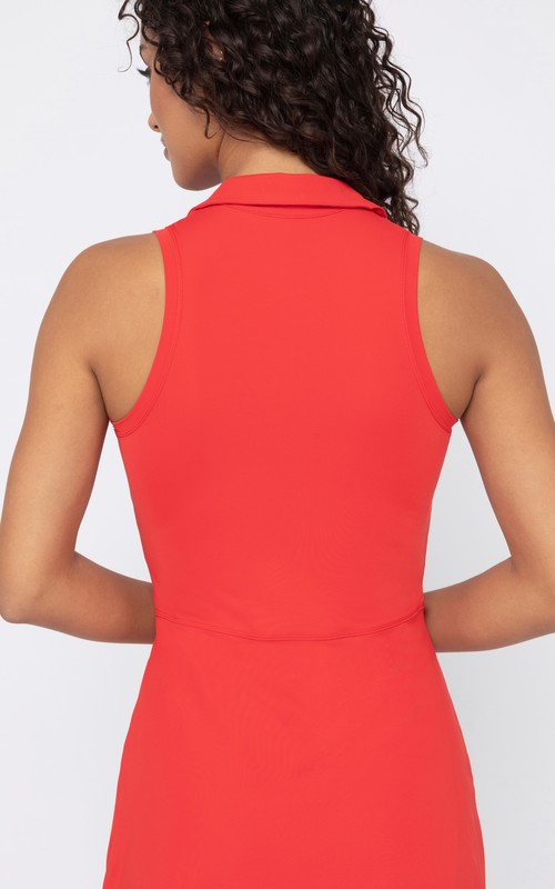 COLLAR PLEATED TENNIS DRESS