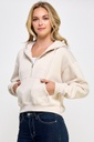 BASIC FLEECE HALF ZIPUP HOODIE