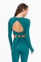 LONG SLEEVE TOP WITH TIE BACK