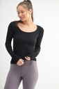 SLIM FIT SCOOP LONG SLEEVE TOP