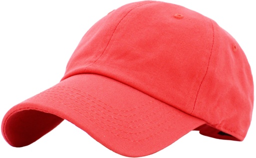 [KB-LOW-CORAL] BASIC BASEBALL CAPS