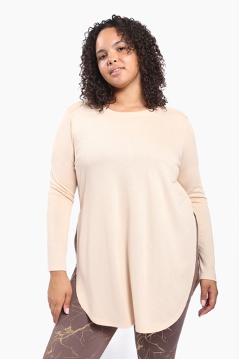LONG SLEEVE TOP W/SIDE SLITS