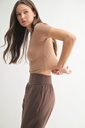 MICRO-RIBBED ATHLEISURE TEE
