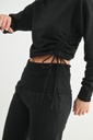 FLEECE SIDE CINCH CREWNECK TOP
