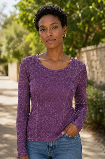 GLITTER LONG SLEEVE TOP