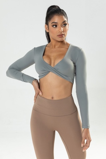 TWIST KNOT WORKOUT CROP TOP